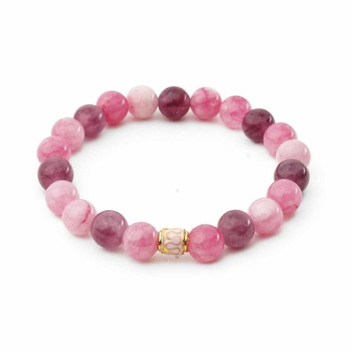 Bratara jad roz si jad fucsia