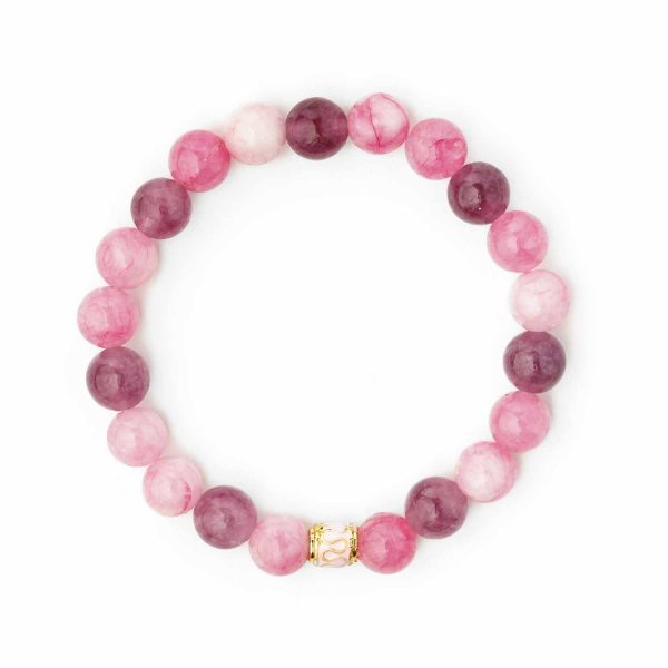 Bratara jad roz si jad fucsia