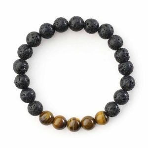 Bratara lava vulcanica si tiger eye