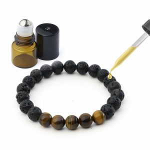 Bratara lava vulcanica si tiger eye